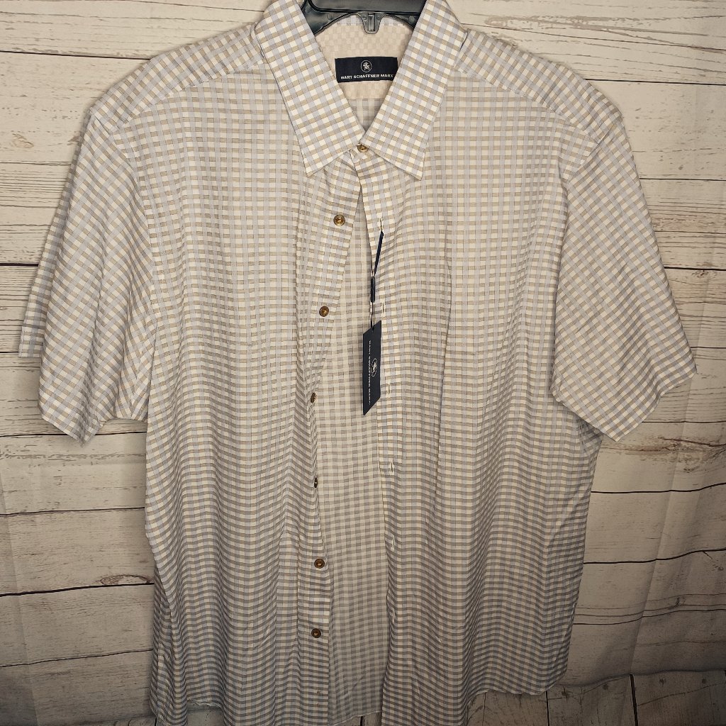 Hart Schaffner Marx Men's Sz Xl S/S Shirt $90 New With Tags